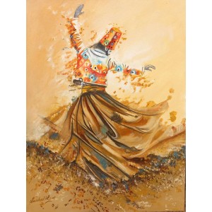Naushad Alam, 18 x 24 Inch, Oil on Canvas, Figurative Painting, AC-NAL-204 Naushad Alam, 18 x 24 Inch, Oil on Canvas, Figurative Painting, AC-NAL-204